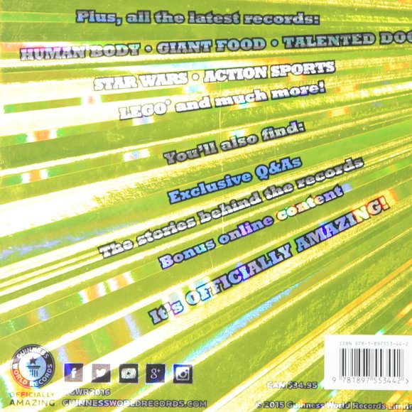 Guinness World Records 2016 Hardcover Book: 256 Pages of Really Exciting Records - Picture 3 of 4
